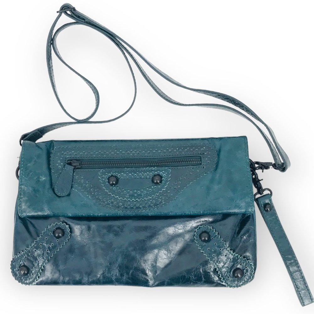 Danier Teal Crossbody Bag
